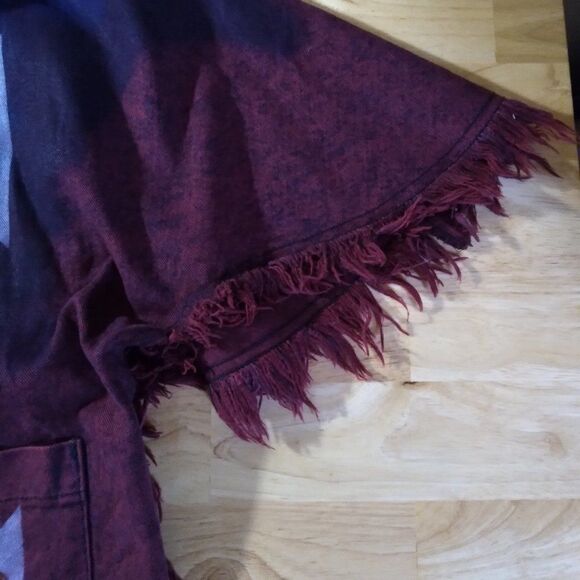 Vintage Sundance Denim Wear Aztec Pattern Poncho - Picture 3 of 9